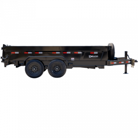 New 2026 Delco Trailers D314 83"x14' 14K Dump Trailer-Black