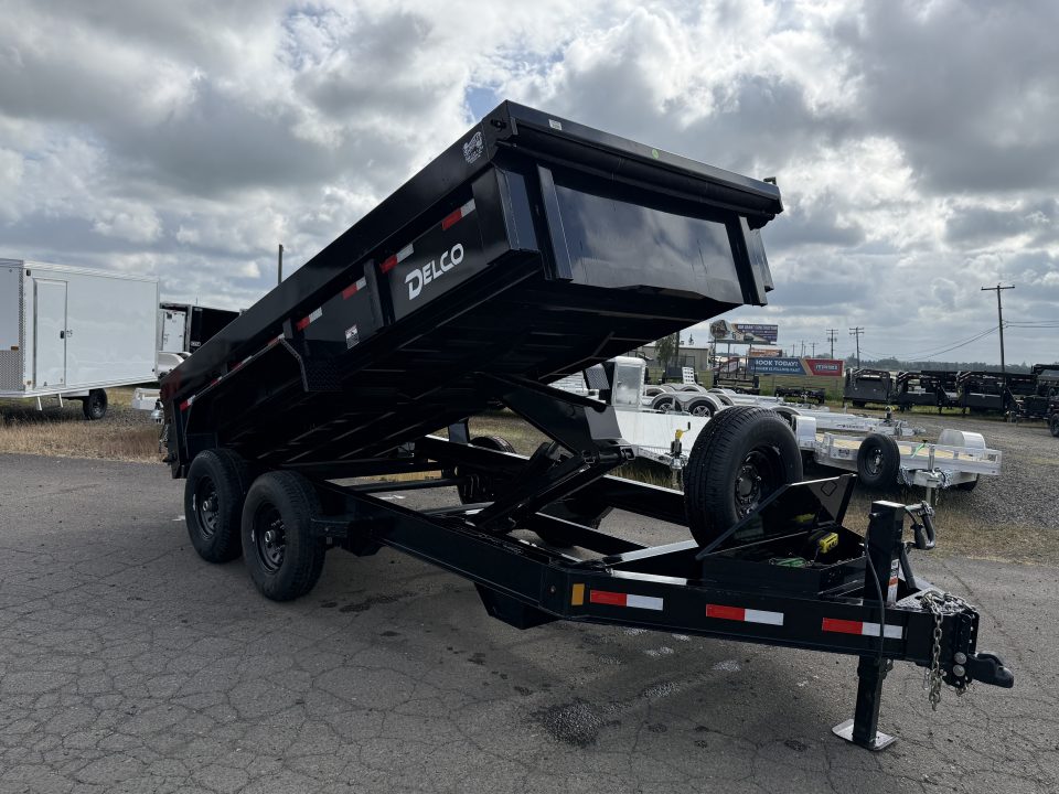 New 2026 Delco Trailers D314 83"x14' 14K Dump Trailer-Black
