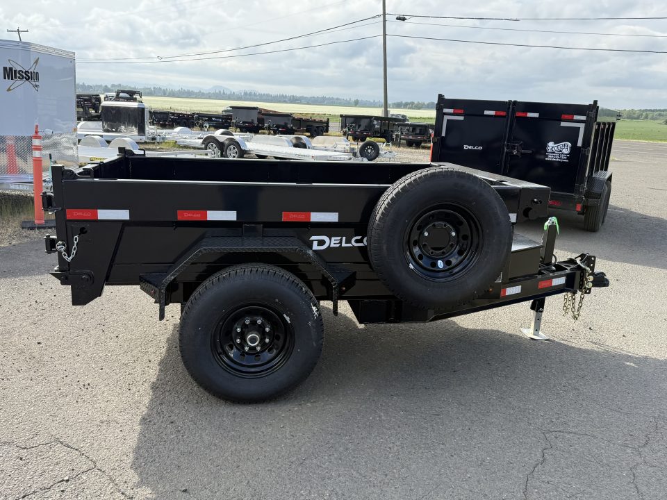 New 2026 Delco Trailers D108 5'x8' 7K Dump Trailer-Black
