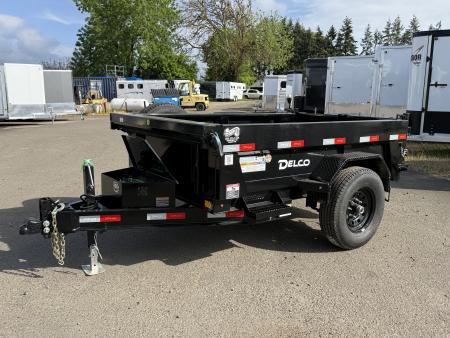 New 2026 Delco Trailers D108 5'x8' 7K Dump Trailer-Black
