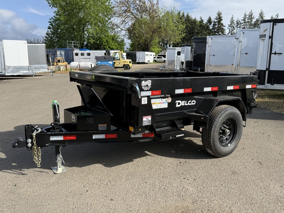 New 2026 Delco Trailers D108 5'x8' 7K Dump Trailer-Black