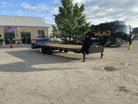 New 15.4K Gooseneck 2026 Big Tex 25 Foot Flatbed Trailer