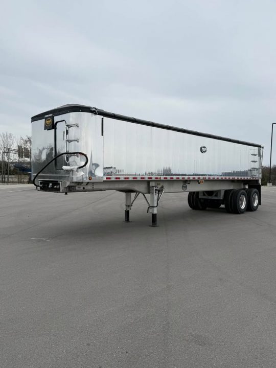 New 2027 MAC 34' Aluminum Framed End Dump Trailer: Manual Side Roll Tarp, Coal Door
