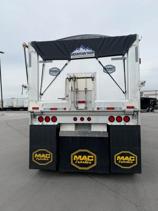 New 2027 MAC 34' Aluminum Framed End Dump Trailer: Manual Side Roll Tarp, Coal Door