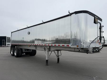 New 2027 MAC 34' Aluminum Framed End Dump Trailer: Manual Side Roll Tarp, Coal Door