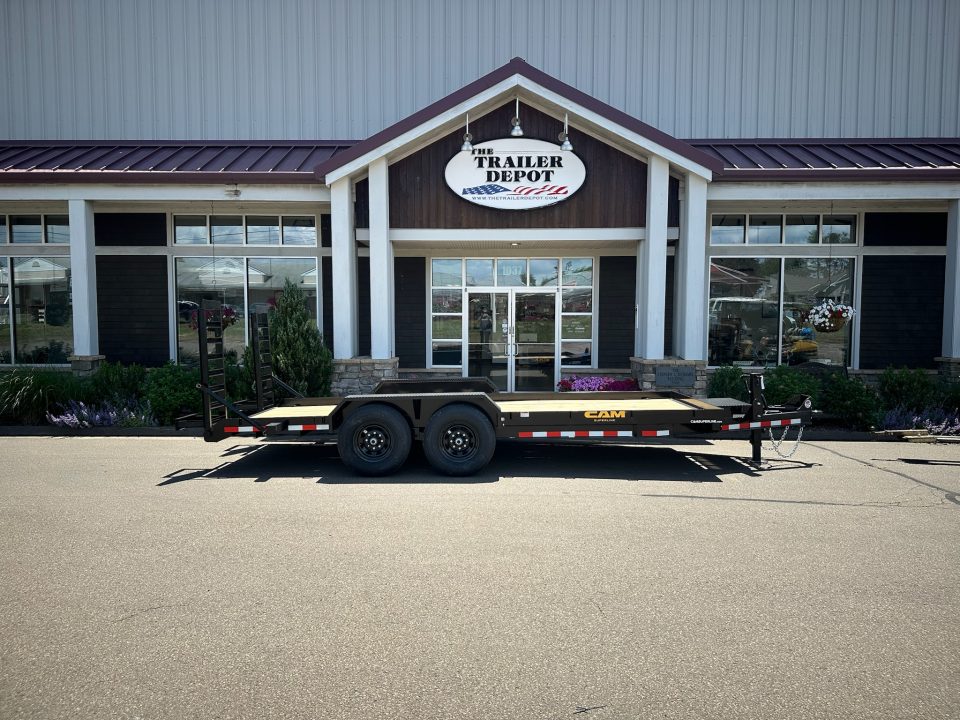New CAM Superline 7' x 18' Angle Equipment Trailer 15.4K