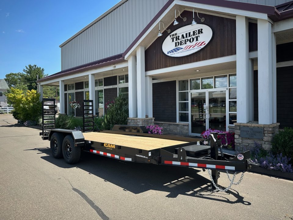 New CAM Superline 7' x 18' Angle Equipment Trailer 15.4K