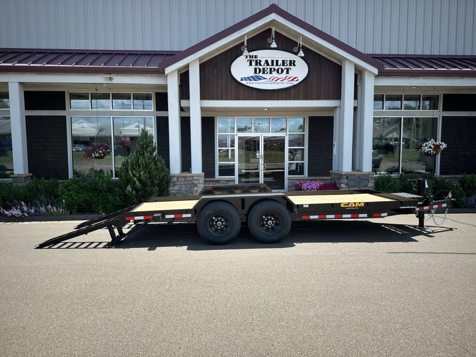 New CAM Superline 7' x 18' Angle Equipment Trailer 15.4K