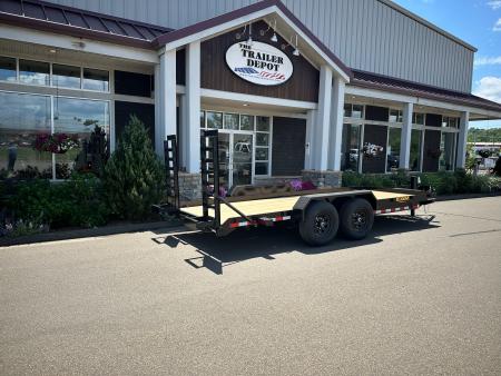 New CAM Superline 7' x 18' Angle Equipment Trailer 15.4K