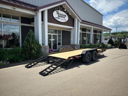 New CAM Superline 7' x 18' Angle Equipment Trailer 15.4K