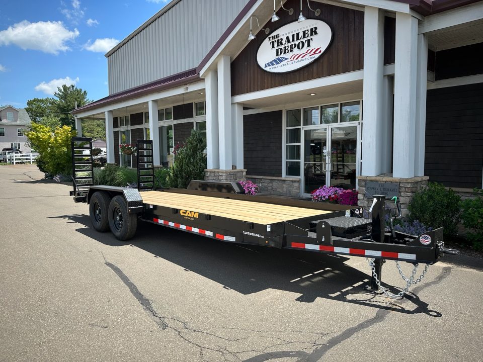 New CAM Superline 7' x 20' Angle Equipment Trailer 15.4K