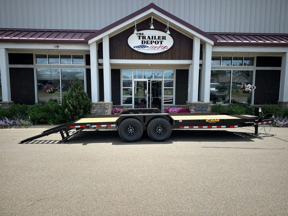 New CAM Superline 7' x 20' Angle Equipment Trailer 15.4K