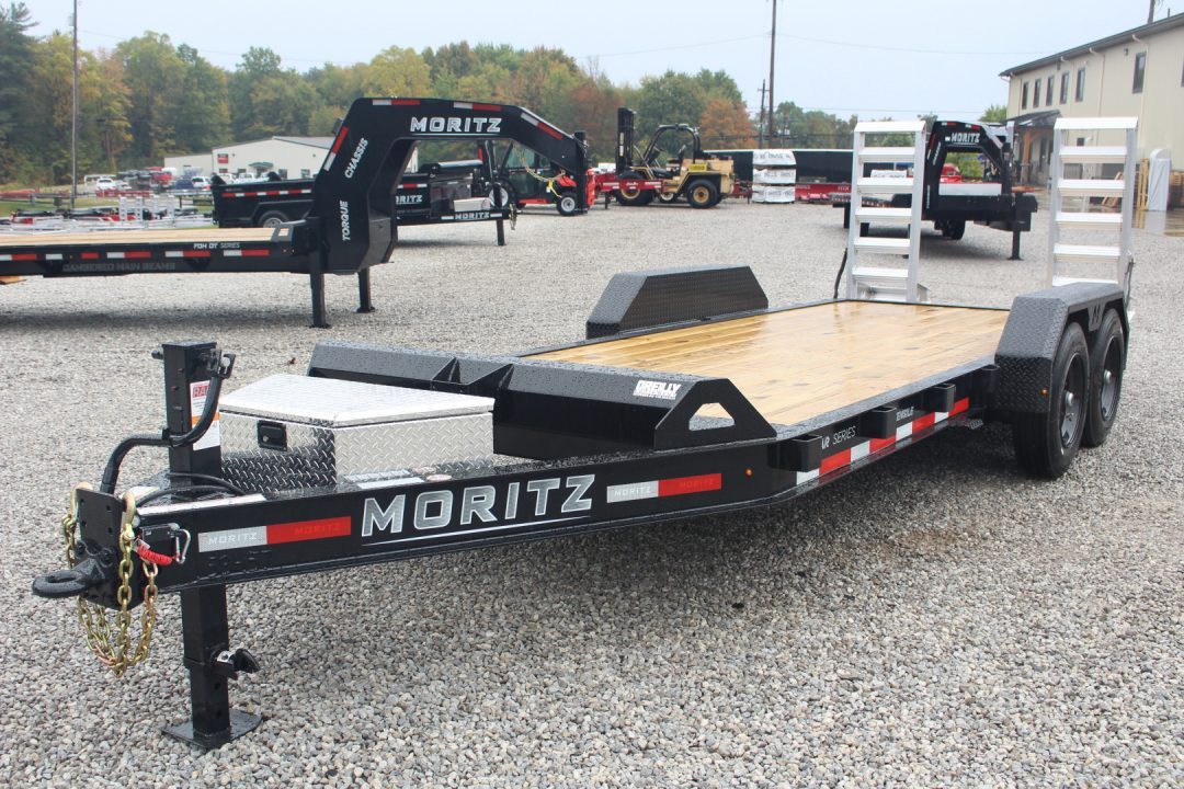 New 2026 Moritz 7' x 18' Low Pro - Aluminum Ramps - Equipment Trailer - 16000# GVW