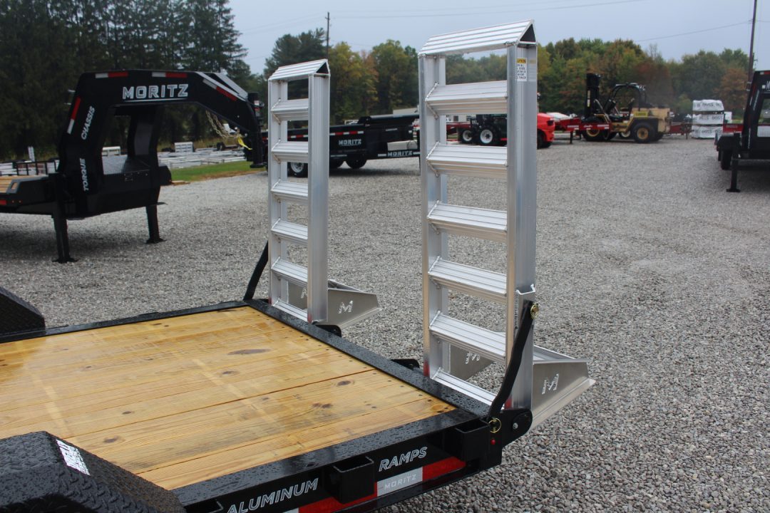 New 2026 Moritz 7' x 18' Low Pro - Aluminum Ramps - Equipment Trailer - 16000# GVW