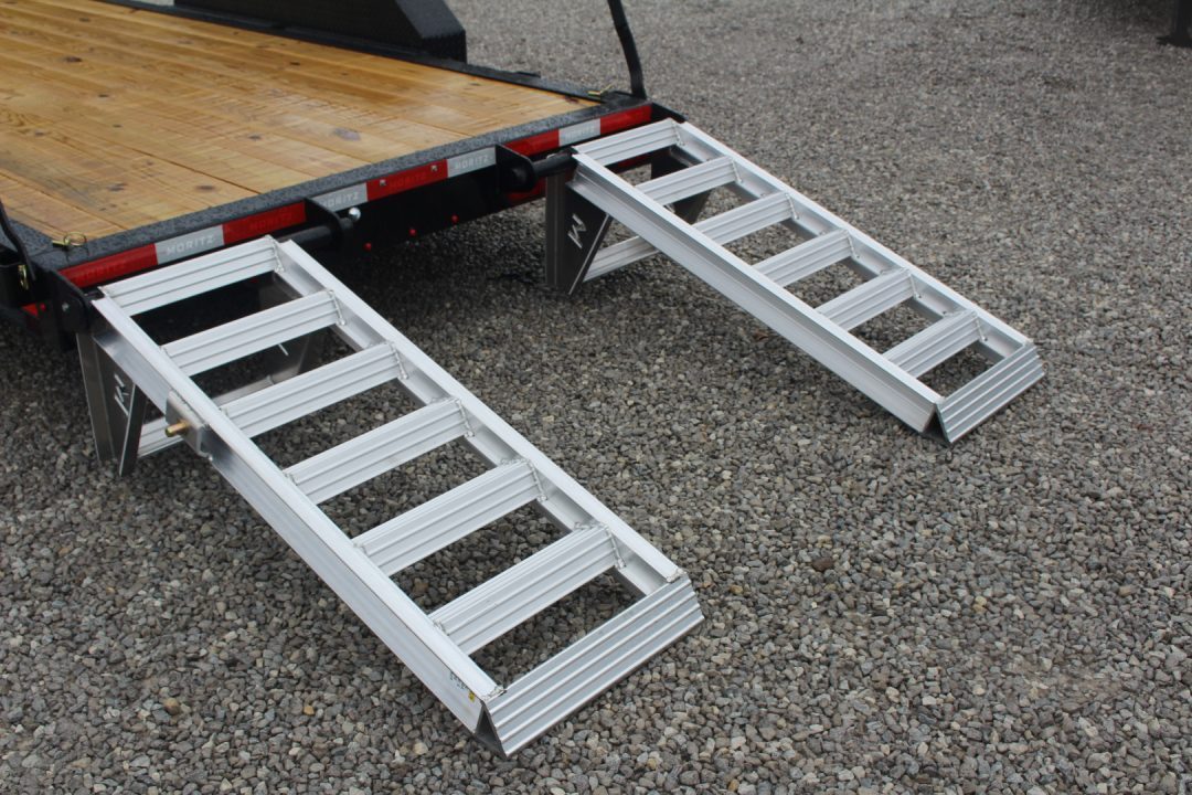 New 2026 Moritz 7' x 18' Low Pro - Aluminum Ramps - Equipment Trailer - 16000# GVW