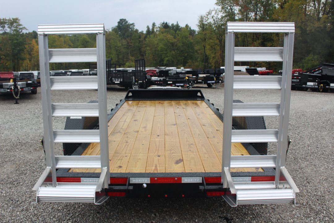 New 2026 Moritz 7' x 18' Low Pro - Aluminum Ramps - Equipment Trailer - 16000# GVW