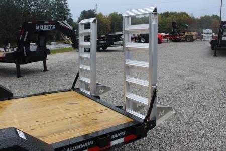 New 2026 Moritz 7' x 18' Low Pro - Aluminum Ramps - Equipment Trailer - 16000# GVW