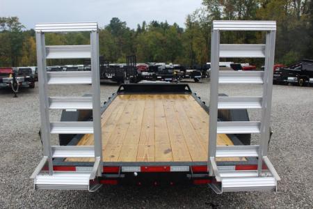 New 2026 Moritz 7' x 18' Low Pro - Aluminum Ramps - Equipment Trailer - 16000# GVW