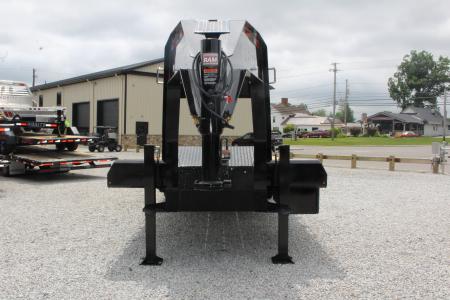New 2026 Moritz FDGH Hydraulic Tail 30' GOOSENECK Deckover Flatbed Trailer- 25900# GVW