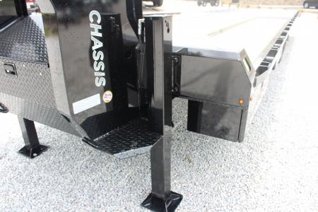 New 2026 Moritz FDGH Hydraulic Tail 30' GOOSENECK Deckover Flatbed Trailer- 25900# GVW