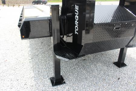 New 2026 Moritz FDGH Hydraulic Tail 30' GOOSENECK Deckover Flatbed Trailer- 25900# GVW