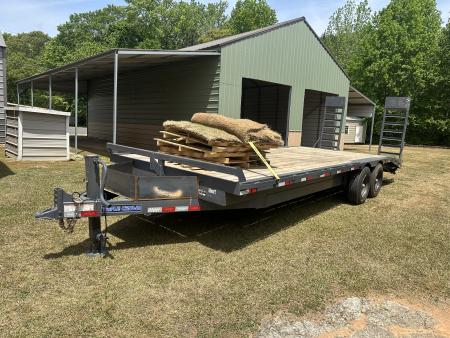 Used USED 2026 TRIPLE CROWN 24' 14K DECKOVER EQUIPMENT HAULER ($650 DOWN ON RTO)