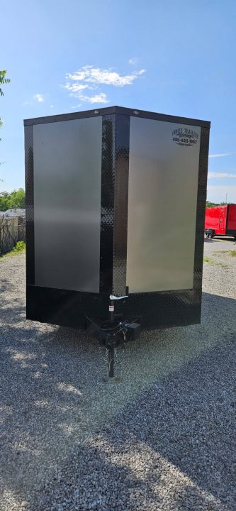 New 2026 Family Trailer 7x14 Tandem Axles Cargo / Enclosed Trailer- Screwless Exterior- Blackout Pkg- Rear Spoiler- HD Axles