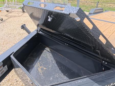 New 2026 Iron Bull 83x20 EWB Equipment Trailer, 2) 7K Straight Axles with 2 Elec. Fwd. Adj. Brakes -3' Self Cleaning Dove Tail w/ Rampage Ramps