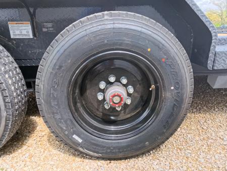 New 2026 Iron Bull 83x20 EWB Equipment Trailer, 2) 7K Straight Axles with 2 Elec. Fwd. Adj. Brakes -3' Self Cleaning Dove Tail w/ Rampage Ramps