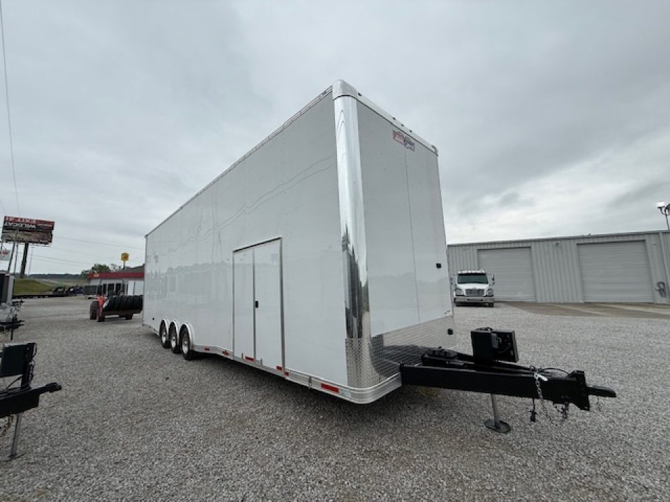 New Outlaw 8.5x36 Stacker Race Trailer- 21K White- CUSTOM