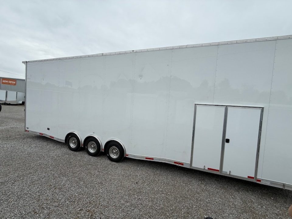 New Outlaw 8.5x36 Stacker Race Trailer- 21K White- CUSTOM
