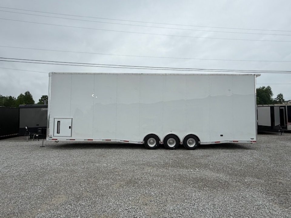 New Outlaw 8.5x36 Stacker Race Trailer- 21K White- CUSTOM