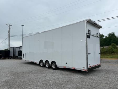 New Outlaw 8.5x36 Stacker Race Trailer- 21K White- CUSTOM