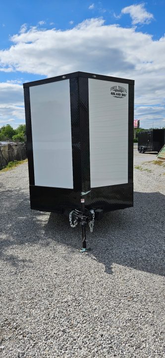 New 2026 Family Trailer 6x12 Tandem Axle Cargo / Enclosed Trailer- Screwless Exterior- Blackout Pkg- Rear Spoiler- HD Axles