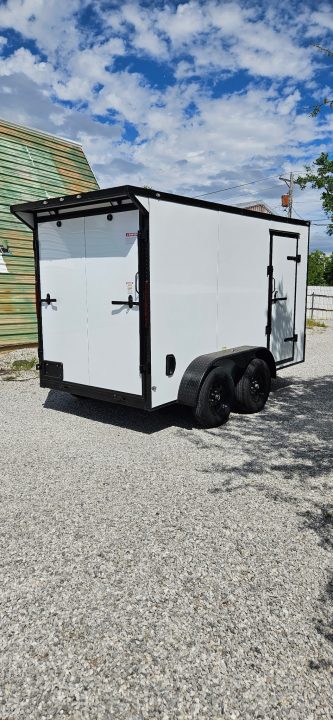 New 2026 Family Trailer 6x12 Tandem Axle Cargo / Enclosed Trailer- Screwless Exterior- Blackout Pkg- Rear Spoiler- HD Axles