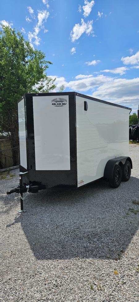 New 2026 Family Trailer 6x12 Tandem Axle Cargo / Enclosed Trailer- Screwless Exterior- Blackout Pkg- Rear Spoiler- HD Axles