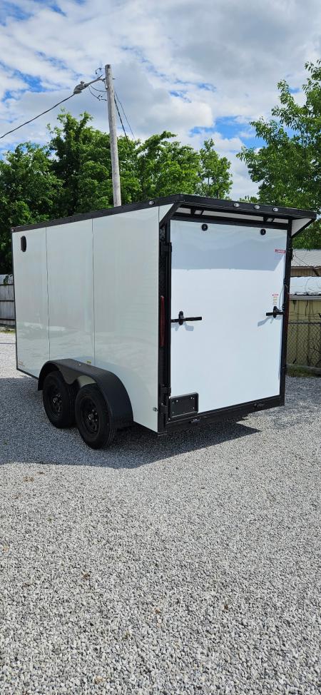 New 2026 Family Trailer 6x12 Tandem Axle Cargo / Enclosed Trailer- Screwless Exterior- Blackout Pkg- Rear Spoiler- HD Axles