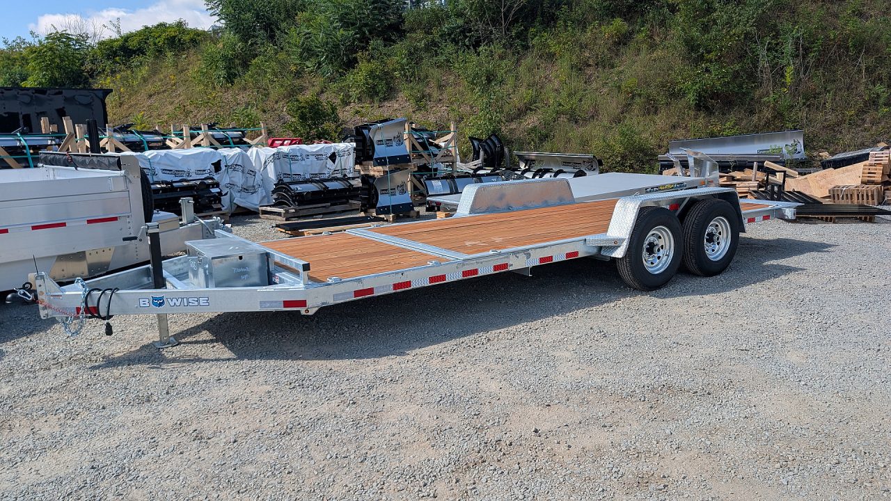 New 2026 BWise 20' HD (4+16) Lo Pro GALVANIZED Power Split Equipment Tilt Trailer