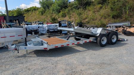 New 2026 BWise 20' HD (4+16) Lo Pro GALVANIZED Power Split Equipment Tilt Trailer