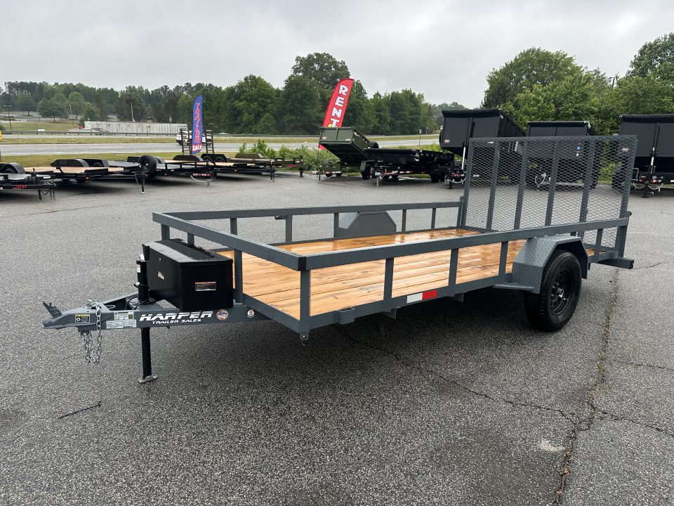 Used PRE-OWNED 2026 GPS 82X14 SINGLE AXLE UTILITY TRAILER WITH SET BACK JACK AND TOOLBOX