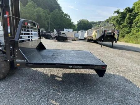 New Moritz International TB7-7 SRW 6.5' Flatbed w/Trap Door and Gooseneck Hitch Plate