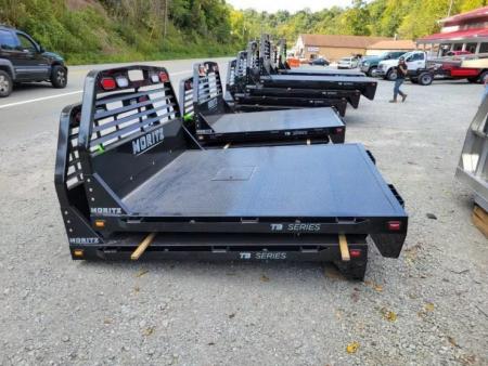 New Moritz International TB7-7 SRW 6.5' Flatbed w/Trap Door and Gooseneck Hitch Plate
