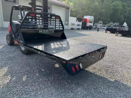 New Moritz International TB7-7 SRW 6.5' Flatbed w/Trap Door and Gooseneck Hitch Plate