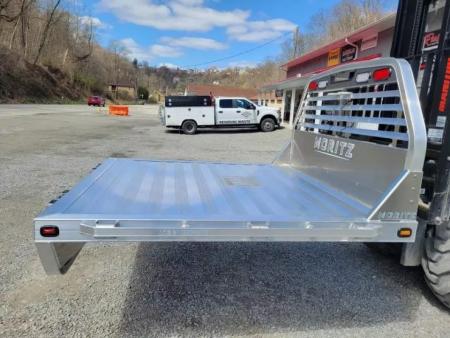New Moritz International TBA7-7 SRW ALUMINUM 6.5' Flatbed w/Trap Door and Gooseneck Hitch Plate