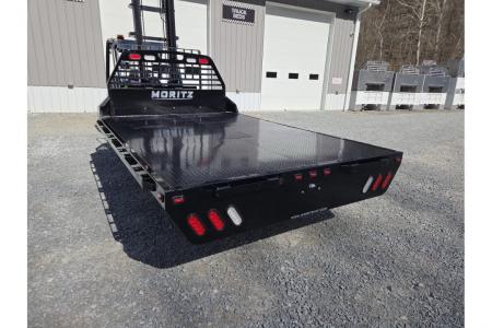 New Moritz International TB8-114 84'' CA DRW Flatbed w/Trap Door and Gooseneck Hitch Plate