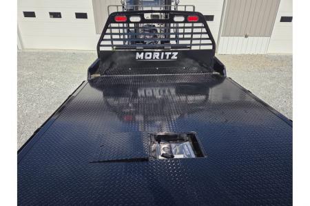 New Moritz International TB8-114 84'' CA DRW Flatbed w/Trap Door and Gooseneck Hitch Plate