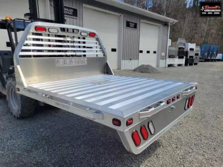 New Moritz International TBA7-7 SRW ALUMINUM 6.5' Flatbed w/Trap Door and Gooseneck Hitch Plate