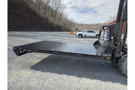 New Moritz International TB8-114 84'' CA DRW Flatbed w/Trap Door and Gooseneck Hitch Plate