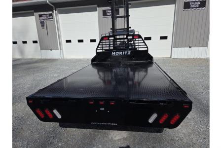 New Moritz International TB8-114 84'' CA DRW Flatbed w/Trap Door and Gooseneck Hitch Plate