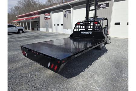 New Moritz International TB8-114 84'' CA DRW Flatbed w/Trap Door and Gooseneck Hitch Plate